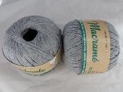 1 ball 150 g Cotton Macramé Barbante gray 840107