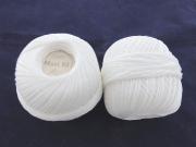 1 ball cotton hook white Maxi Häkelgarn Stärke 10