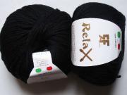 100 gr  wool  Relax black 150  Rial Filati
