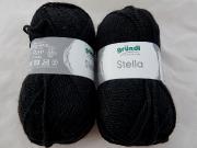 1 ball  wool Stella black 17 Gruendl wolle