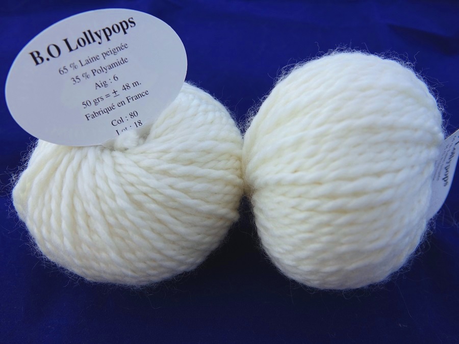 1 Ball 65 wool B.O Lollypos natural 80