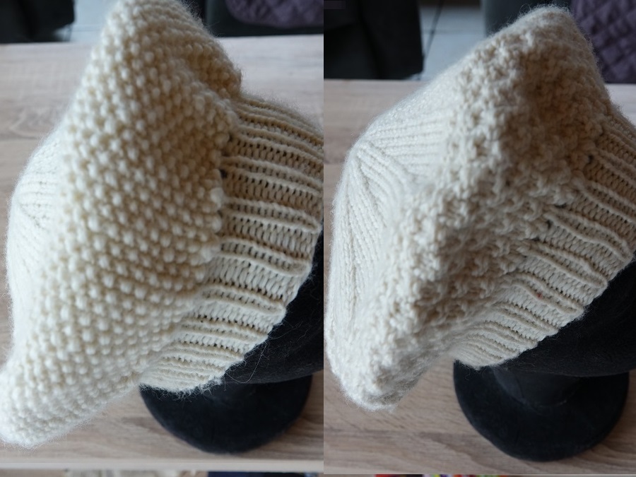 1 Béret femme tricoté main laine et alpaga Cocoon