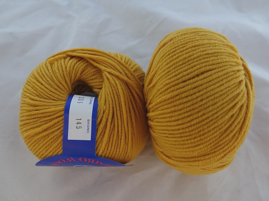 1 Pelote mérinos Bimbo Wool moutarde 331