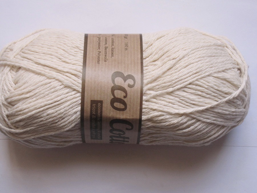 1 ball 100 gr  Eco Cotton ecru 016 Lammy Yarns