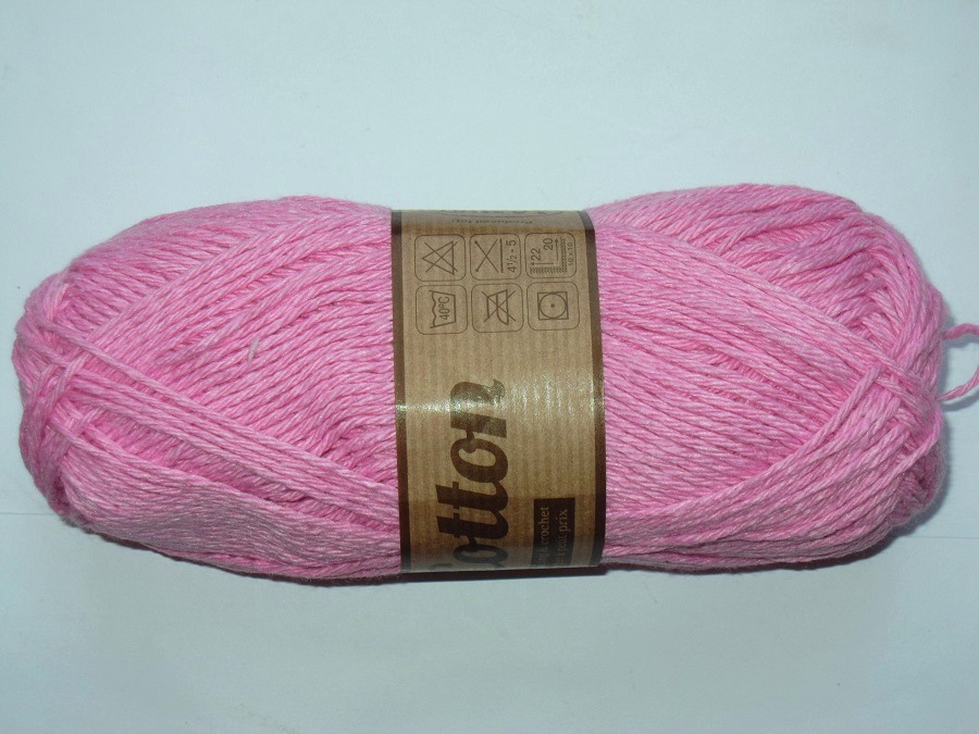 1 ball 100 gr  Eco Cotton pink 710 Lammy Yarns