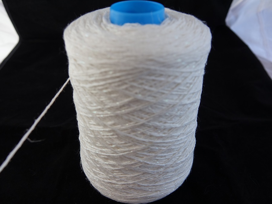 1 cone 450 gr cotton linen white