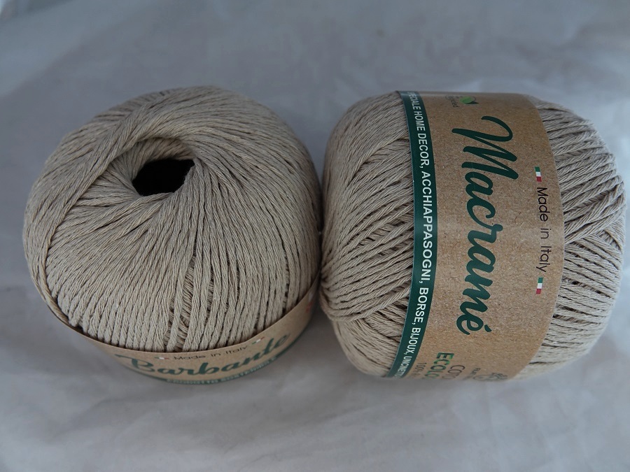 1 pelote 150 gr coton pour macramé ou tricot-crochet bleu royal