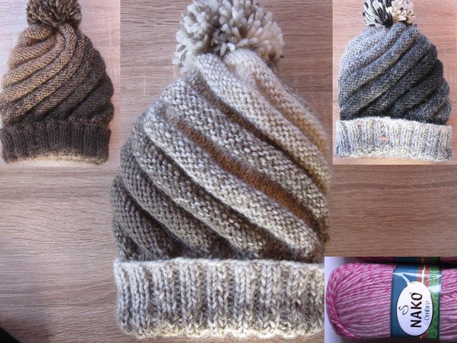1 set  hat knitting  ball  Ombre color choice