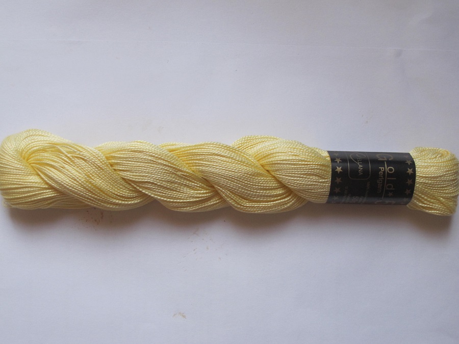 1 skein  cotton Perlgarn Gold 5 yellow 2009