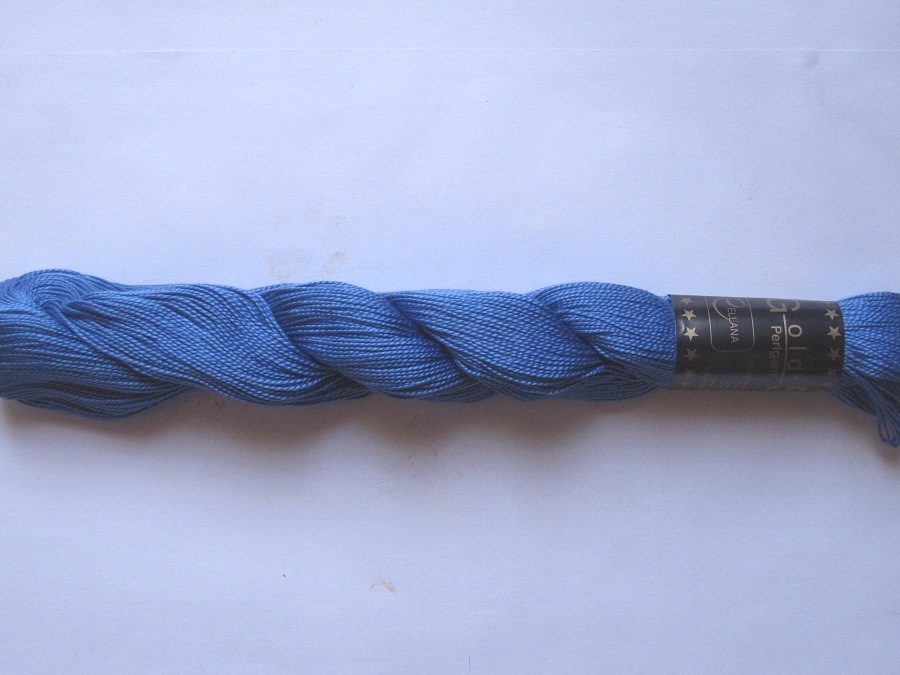 1 skein cotton Perlgarn Gold 5  blue 2089