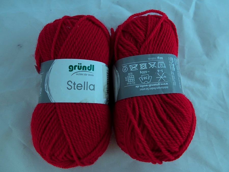 1 pelote laine Stella rouge 10 bain 4053
