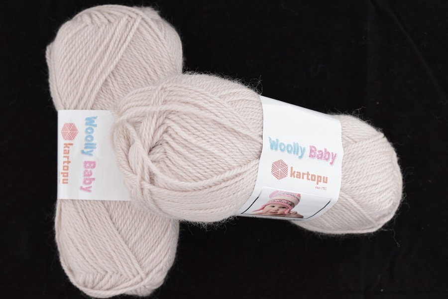 1 ball  wool Woolly Baby  champagne 855 Kartopu