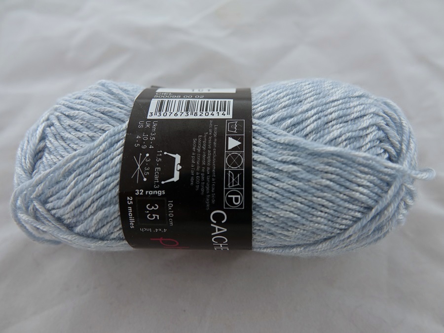 1 ball Cashmere silk Phildar blue 101