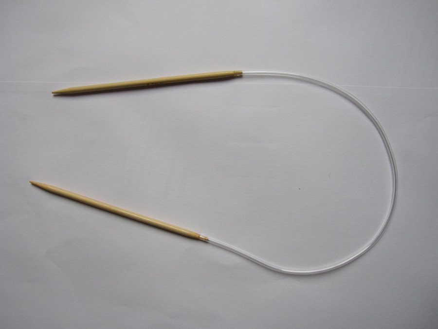 aiguille circulaire en bambou N° 4,5 (taille US :7)60 cm