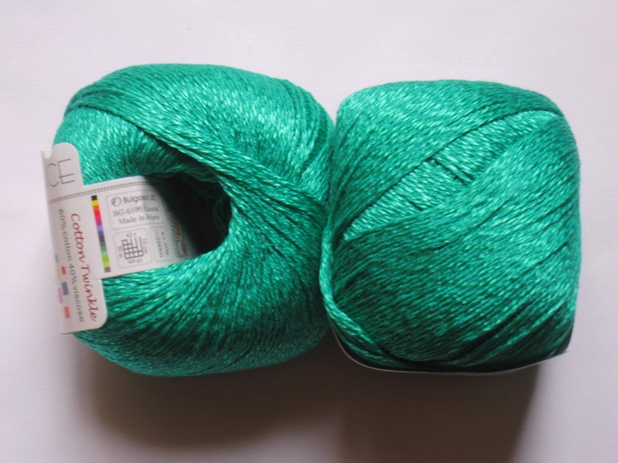 1 ball Cotton Twinkle green emerald 141 Performance