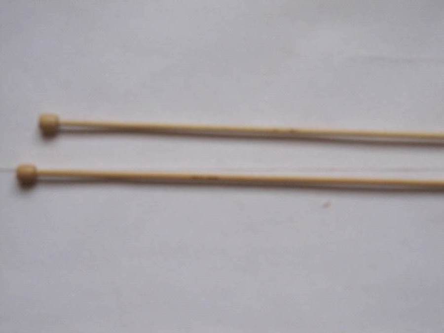 aiguilles droites en bambou N° 2,5 taille US -35 cm