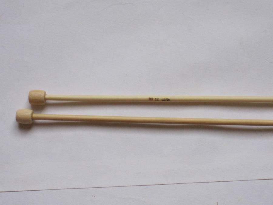 aiguilles droites en bambou N° 3,5 taille US 4 -35 cm
