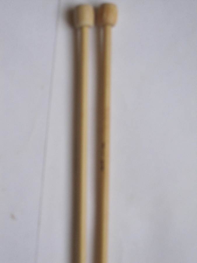 aiguilles droites en bambou N° 4,5 taille US 7 -35 cm
