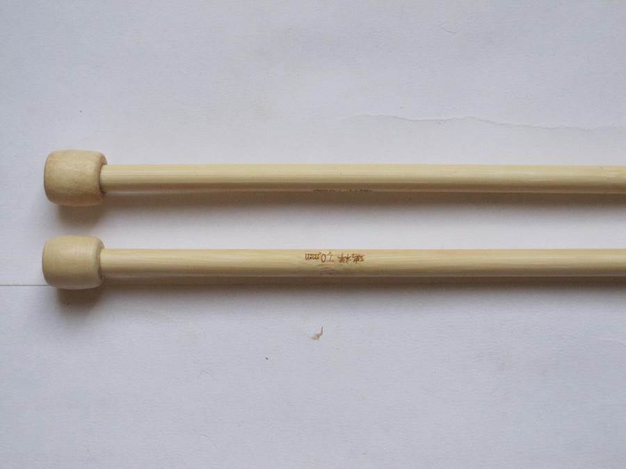 aiguilles droites en bambou N° 7 taille US -35 cm