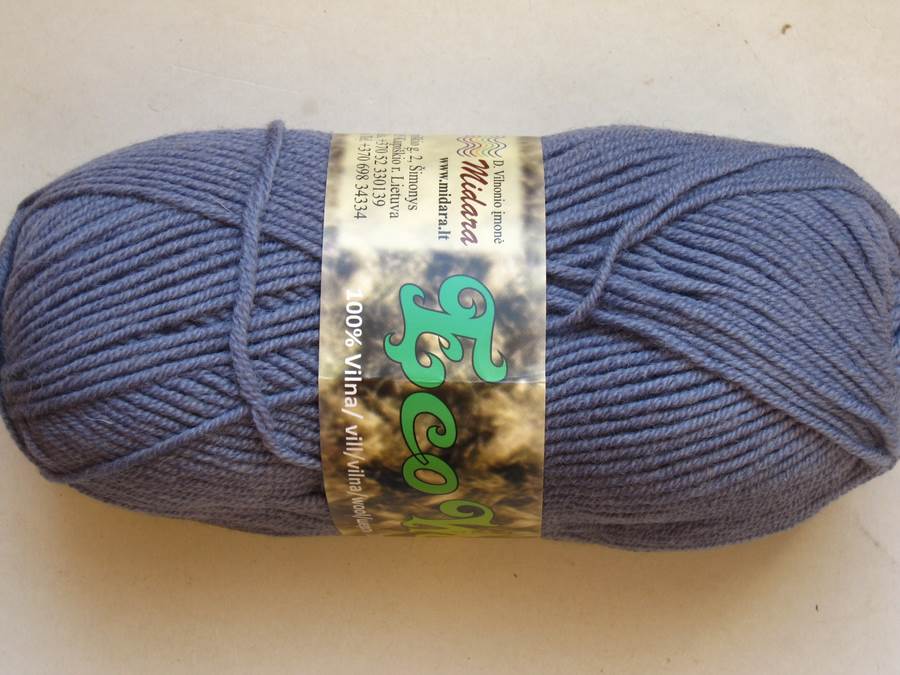 100 gr laine  Midara Eco Wool gris souris 920