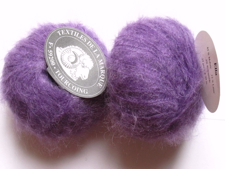 1 ball  85 mohair Ella purple 8 Textiles de la marque