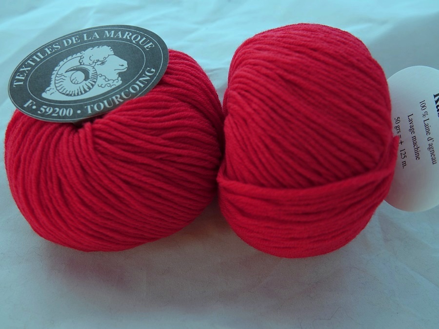 1 Pelote Kashwool rouge 43 textiles de la marque