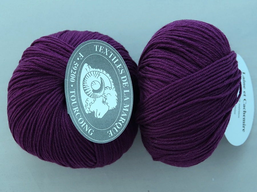 1 ball 80 merino wool 20 cashmere purple 406