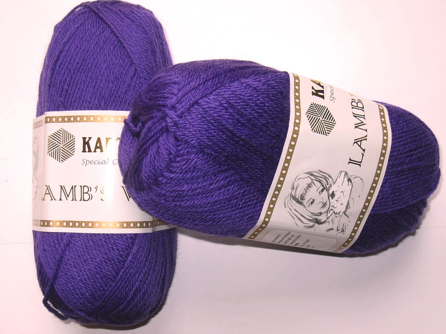 100 gr pelote Lamb's wool violet 694 Kartopu