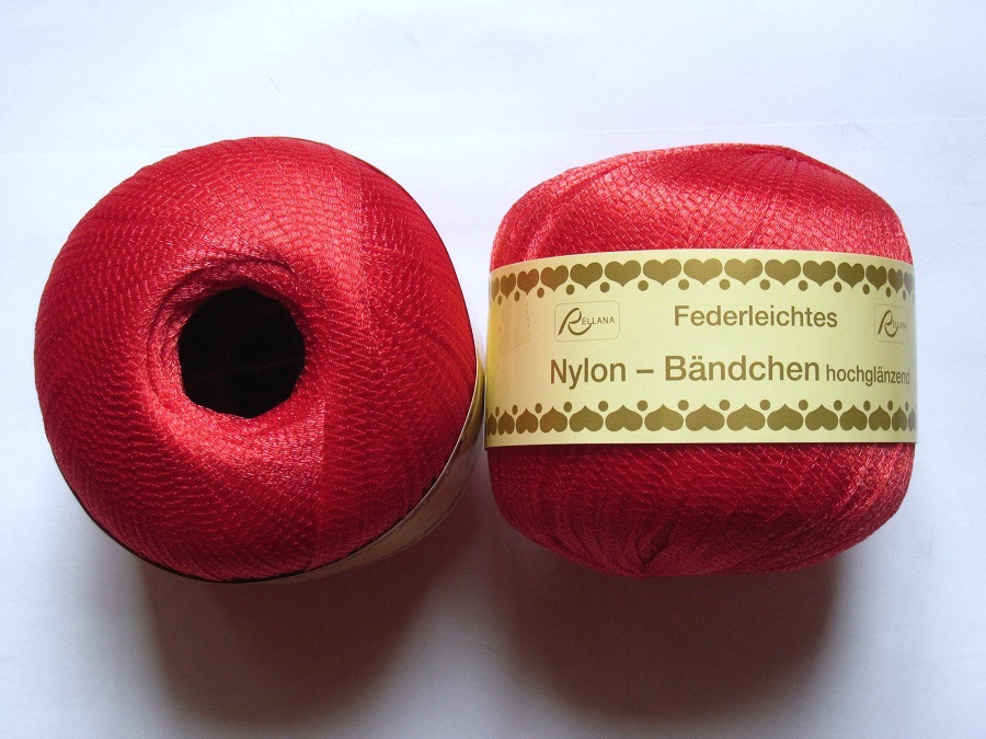 1 ball lace  nylon Rellana red 24