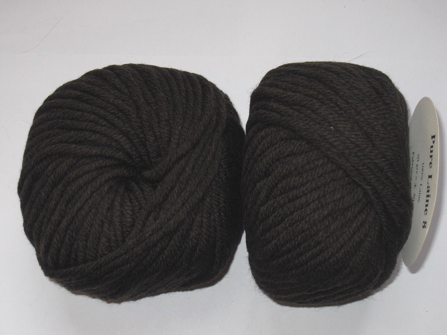 1 ball pure wool N° 8 brown 52