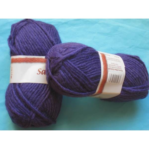 1 pelote  laine violet 19 Gruendl wolle