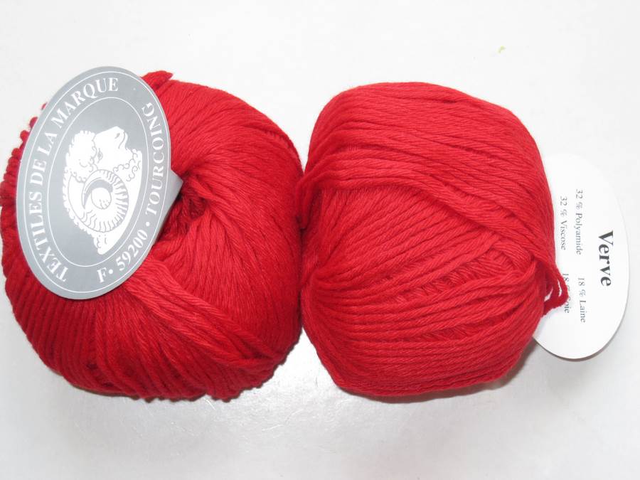1 Pelote Verve rouge 16 Textiles de la marque