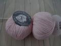 1 skein merino wool and silk Solaine light pink
