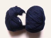 1 pelote lacet avec laine Ribbon wool marine 51498