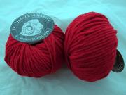 1 pelote pure laine RWS authentique rouge cardinal 43