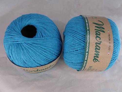 Avis de Sophie C sur 150 gr Coton Macramé Barbante bleu turquoise 26