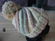 1 Bonnet à godrons 60 laine multicolore au choix