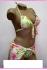 Swimwear Bikini 2 parts + Matching Pareo  pink and yellow flowers